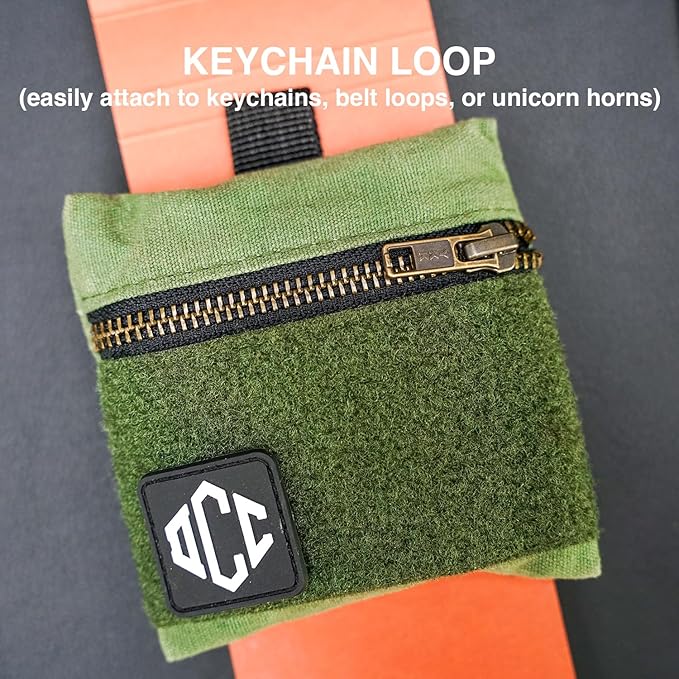 EDC Canvas Pouch (EDC Canvas Pouch, Pocket Organizer, Mighty Pouch for Men, EDC Bags with Velcro, Small Tool Pouch, Utility Pouch for Multitools, Waxed Compact Organizer