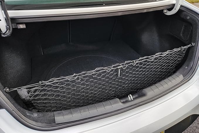 Envelope Style Elastic Trunk Mesh Cargo Net for Hyundai Elantra SE SEL Sport 2016-2026 - Premium Trunk Organizer and Storage - Luggage Net for Sedan - Best Car Organizer for Hyundai Elantra (AD)