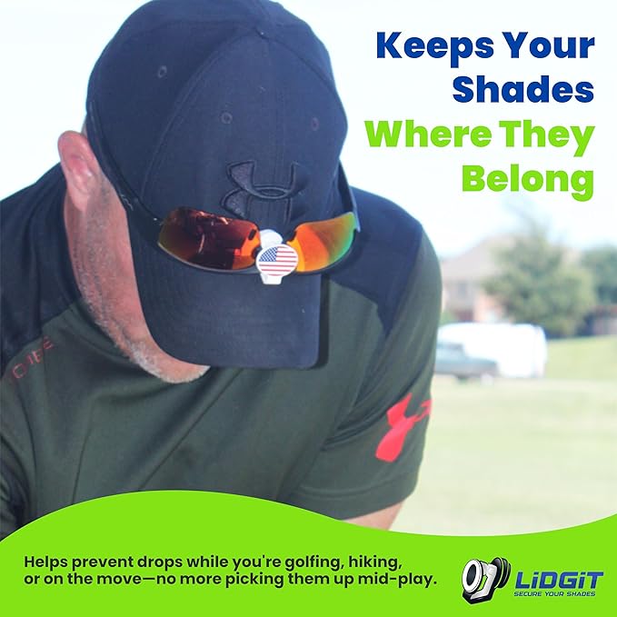 Magnetic Sunglass Clip for Hats - No-Slip Glasses Holder for Caps, Visors & Hard Hats - Magnetic Sunglasses Visor Clip