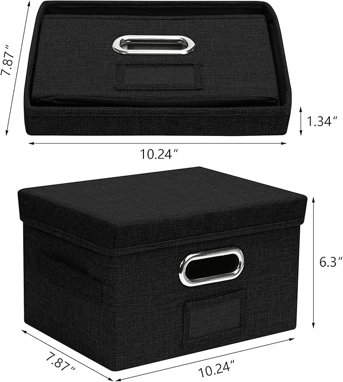 Greeting Card Organizer and Storage Box with 20 Pcs Adjustable Dividers, Storing Cards with 84 Pcs Labels Perfect for Storing Greeting Cards, Envelopes, Photos 1 Pack Black