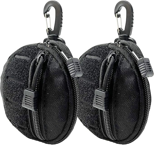 1000D Laser Cut Molle Pouch EDC Pouch Tactical Round Zipper Bag Case Coin Pouches Coin Purse Keychain Little Change Wallet Wireless Headset Pack Gadget Bag