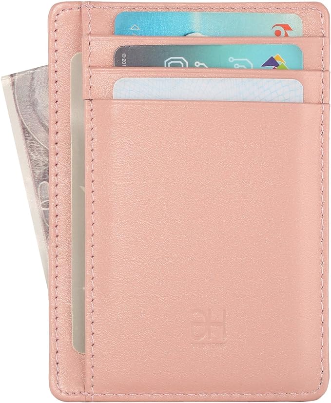 GH GOLD HORSE Slim RFID Blocking Card Holder Minimalist Leather Front Pocket Wallet for Women | Slim