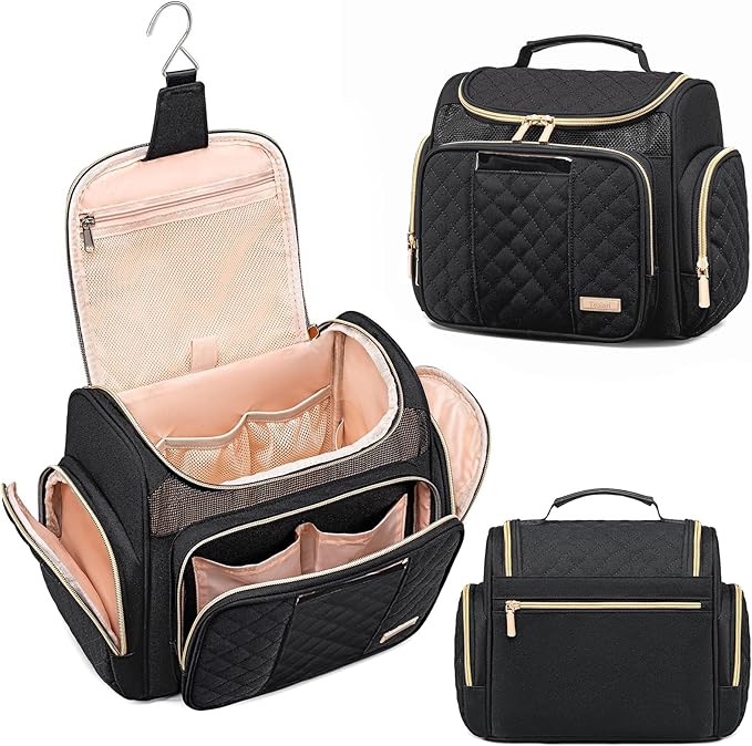Tealari Large Toiletry Bag for Women Men,Bathroom Bag,Water Resistant Shower Bag,Makeup Bag,Portable Shower Caddy for College Dorm,Hanging Travel Toiletry Bag with Transparent Waterproof Phone Pocket