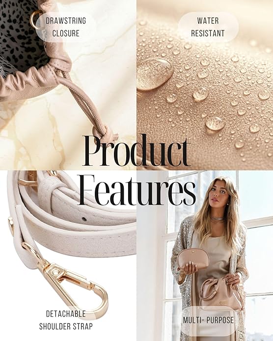 Mali+Lili Lola Beauty Bag Duo, Makeup Bag Travel Cosmetic Bag Set of 2, Vegan Leather Purse Crossbody Bags for Women and Girls, Cute Makeup Pouch, Travel Pouch, Crossbody Purses for Women | Duo