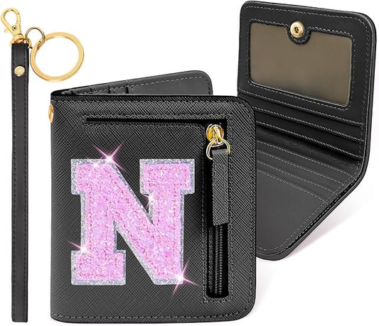 COSHAYSOO Mini Black Wallet RFID - First Communion & Dance Recital Gifts for Girls 8-12, Cheer Gifts for Cheerleaders