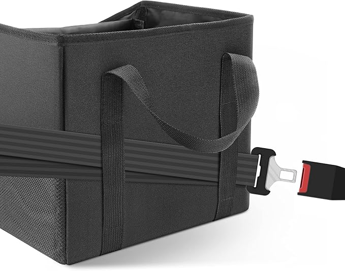 Car Organizer - Automotive Organizer for Front And Back Seat or Floor, Car Caddy Organizer with Divide, Handles and Multiple Mesh Pockets