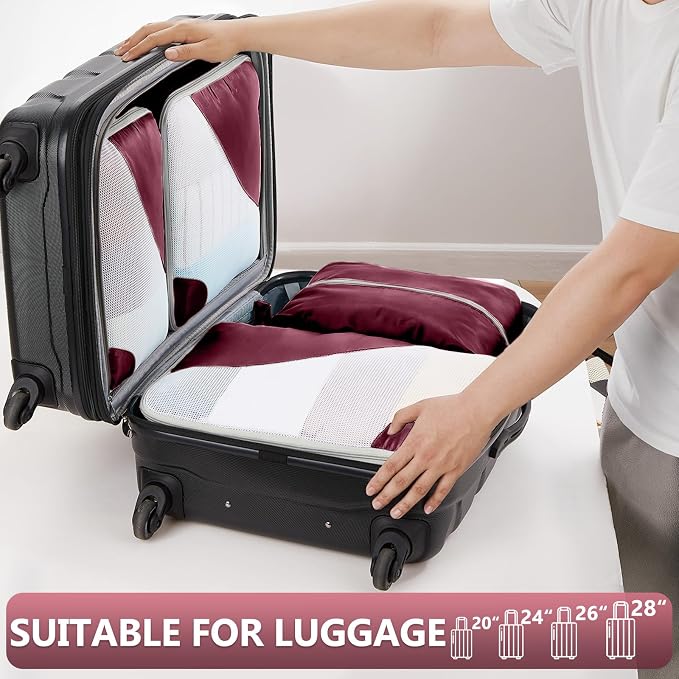 8 Set Packing Cubes for Travel, Gifts for Women Mom,Anti-Tearing Suitcase Organizer,OlarHike Vacation Essentials & Accessories for Cruise Ship