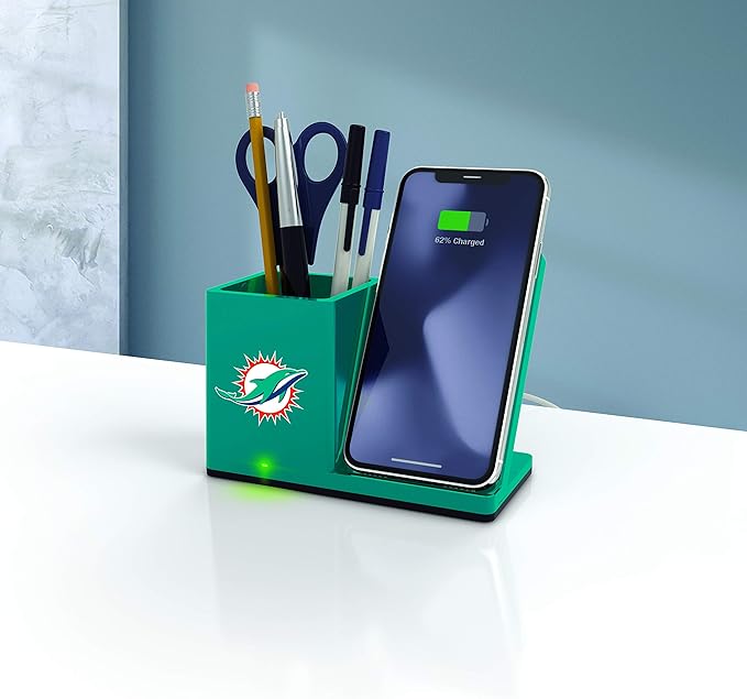 SOAR NFL Unisex Wireless Charging Stand and Desktop Organizer