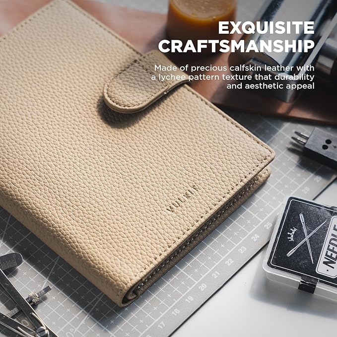 VULKIT Leather Passport Wallet for 2 Passports Slim Double Passport Holder RFID Blocking Passport Travel Wallet with ID Window for Women