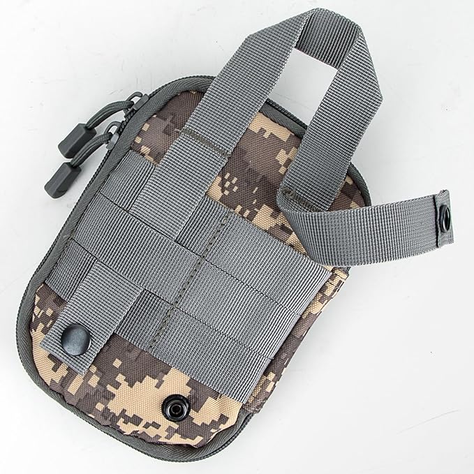 IronSeals Tactical Molle EDC Pouch Utility Tool Pouch Compact Pocket Organizer Pouch with US Flag Patch