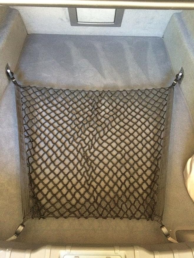 Trunk Organizer Cargo Net for BMW 7-Series 1993-2023 - Floor Style Cargo Net for Sedan - Premium Mesh Elastic Car Trunk Organizer Vehicle Carrier Storage – Compatible with BMW 7-Series
