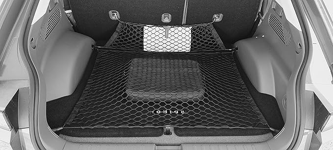 Envelope + Floor Style Elastic Trunk Mesh Cargo Net for Hyundai Ioniq 5 2022-2026 - Premium Trunk Organizer and Storage - Luggage Net for Crossover - Best Car Organizer for Hyundai Ioniq 5