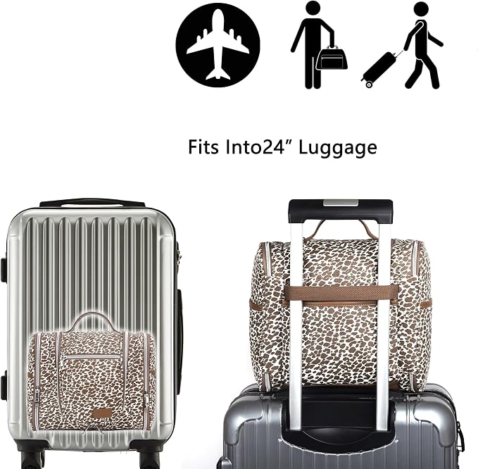 Hanging Travel Toiletry Bag For Women, Leopard Print Toiletries Bag For Travel Essential,Large Capacity Toiletries Organizer Kit For Cosmetics And Makeup