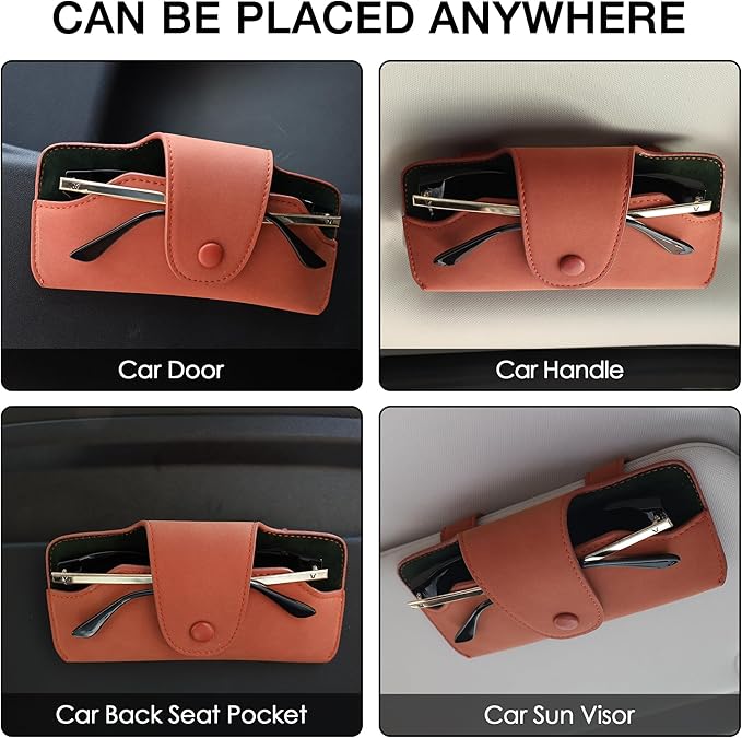 Sunglass Holder for Car Visor Glasses Case Non-Slip Clip Universal for Sunglasses Eyeglasses Car Interior Accessory