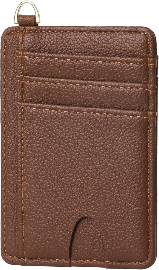 GEEAD Slim Minimalist Front Pocket RFID Blocking Card Holder Wallets for Men & Women