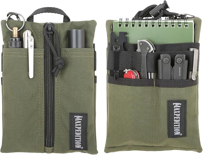 MAXPEDITION Platy Pocket Organizer, Durable EDC Tool Pouch for Men, Neck Wallet with Paracord Lanyard, Holds Flashlight, Multitool, Pen, Notebook