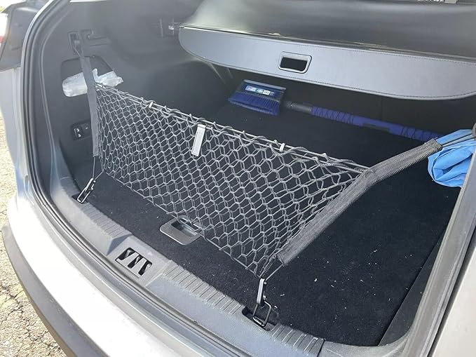 Rear Trunk Organizer Cargo Net for Ford Edge 2007–2024 – Envelope Style Cargo Net for SUV – Premium Mesh Elastic Car Trunk Organizer Vehicle Carrier Storage – Compatible with Edge