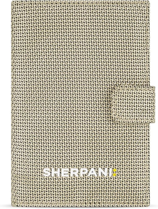 Sherpani Vienna, RFID Blocking Passport Holder, Travel Passport Cover Wallet, Travel Documents Organizer Protector, Travel Gift (Straw)