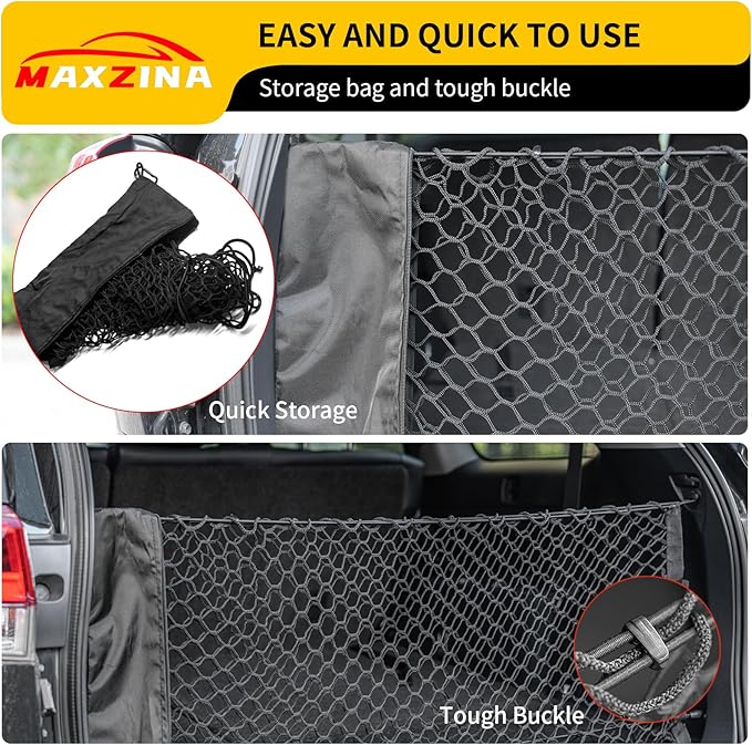 Cargo Net Compatible with 2024 2025 2026 Hyundai Santa Fe Truck Bed Cargo Net 3.12'×1.02' Double Layer Envelope Style Dense Mesh Trunk Organizer for Santa Fe Exterior Accessories