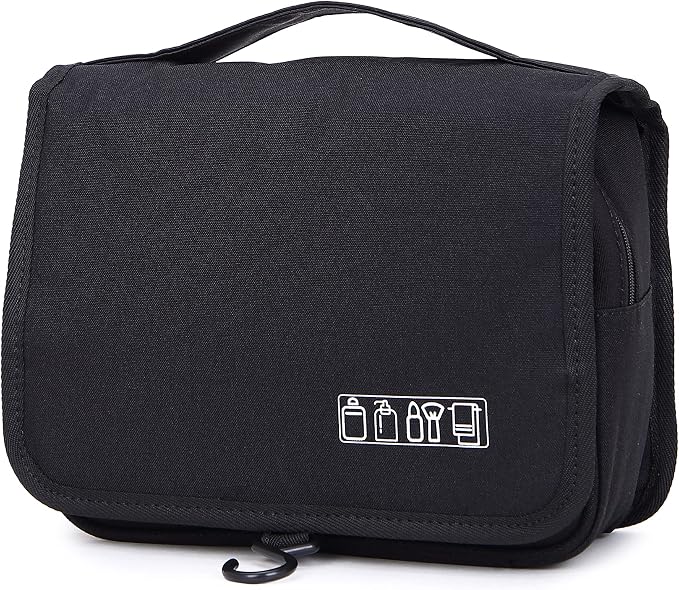Sechunk Toiletry Bag Water-Resistant Makeup Cosmetic Bag Travel Organizer for Accessories Travel Bag with Hanging Hook
