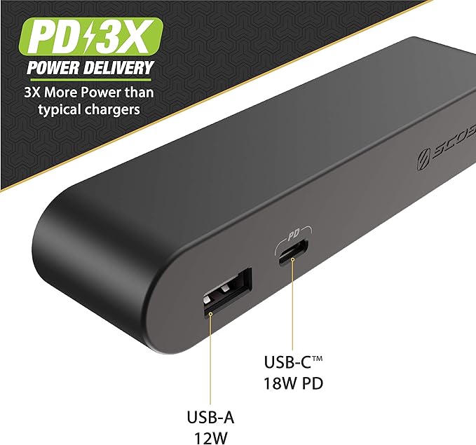 Scosche BLPE-SP 30W Dual USB Port Power Endcap for Scosche BaseLynx Modular Charging Stations in Black