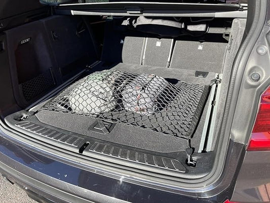 Rear Trunk Organizer Cargo Net for BMW X3 2004–2026 – Floor Style Cargo Net for SUV – Premium Mesh Elastic Car Trunk Organizer Vehicle Carrier Storage – Compatible with X3
