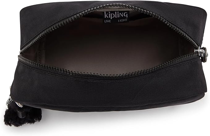 Kipling womens Women's Gleam Cosmetic Bag, Black Noir, 7.25 L x 4.25 H 3.25 D US