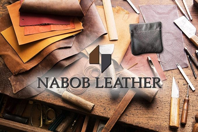 Nabob Leather Genuine Leather Squeeze Coin Purse, Coin Pouch Made IN U.S.A. Change Holder For Men/Woman Size 3.5 X 3.5