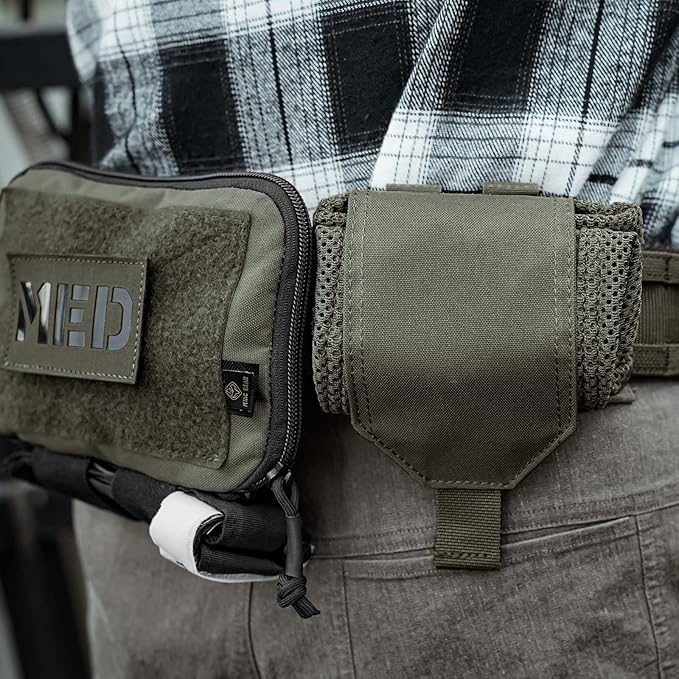 PETAC GEAR Tactical Medical Pouch Compact Admin Belt Pouch EMT First Aid Pouch IFAK Utility Pouch Trauma Kit Organizer Tourniquet Holder