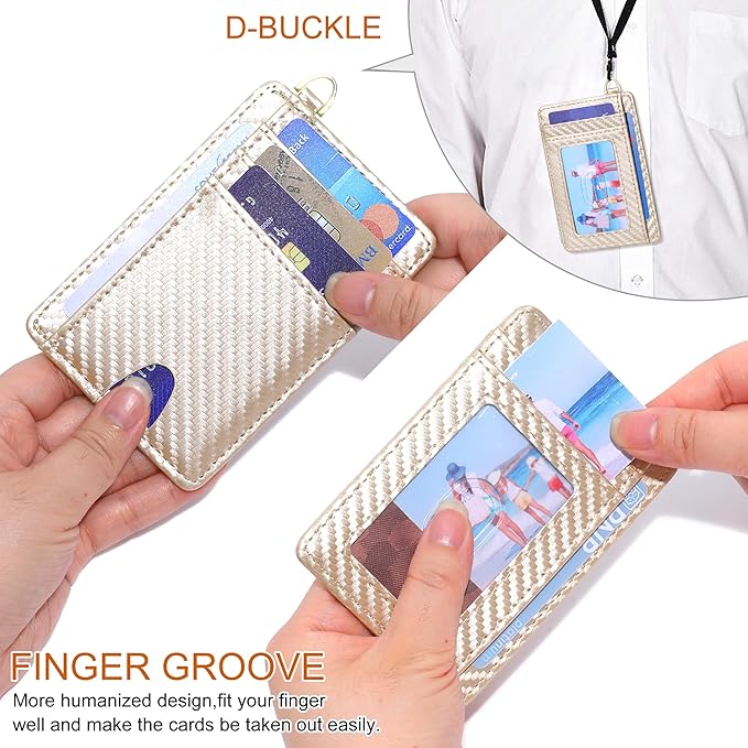 GEEAD Slim Minimalist Front Pocket RFID Blocking Card Holder Wallets for Men & Women