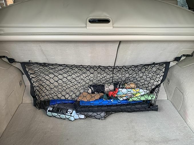 Rear Trunk Organizer Cargo Net for Acura RDX 2007–2025 – Envelope Style Cargo Net for SUV – Premium Mesh Elastic Car Trunk Organizer Vehicle Carrier Storage – Compatible with Acura RDX