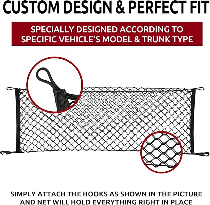 Envelope Style Automotive Elastic Trunk Mesh Cargo Net for Lexus RX 2016-2025 - Premium Trunk Organizer and Storage - Luggage Net for Crossover