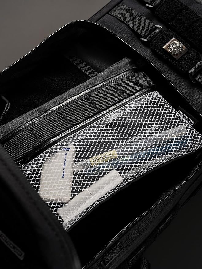 TACTICAL_GEEK EDC Modular Carry Pouch, Waterproof Nylon Organization, Multifunctional Utility Carry Pouch, Semi-Transparent Mesh Pouch for Storing Tools, Daily Necessities