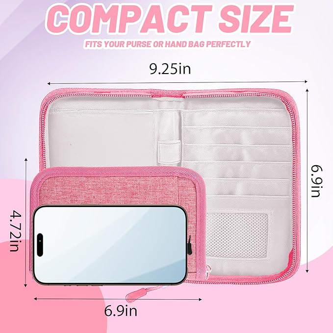 Passport Holder for Travel Essentials, RFID Blocking Protector Passport Wallets, Passport Document Organizer Case for Travel Must Have, Passport Book for Women, Couple, Family Cards, Tickets, ID, Cash