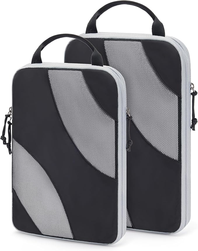 BAGSMART Compression Packing Cubes, 6 Set/4 Set/2 Set Travel Packing Cubes for Carry on Suitcases, Compression Suitcase Organizers Bag Set & Travel Cubes for Luggage, Lightweight Packing Organizers