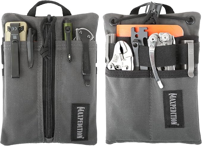 MAXPEDITION Platy Pocket Organizer, Durable EDC Tool Pouch for Men, Neck Wallet with Paracord Lanyard, Holds Flashlight, Multitool, Pen, Notebook