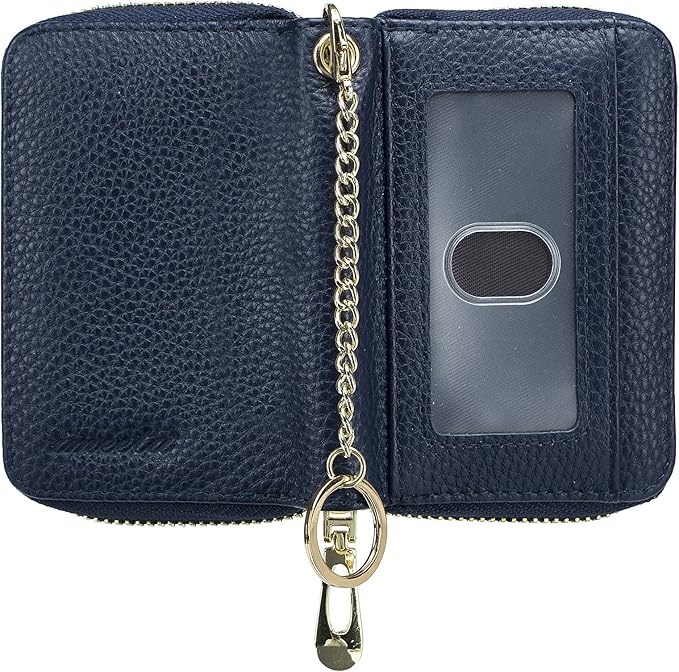 imeetu Rfid Credit Card Holder,Genuine Leather Businese Card Case,Rfid Blocking Wallet for Women & Men