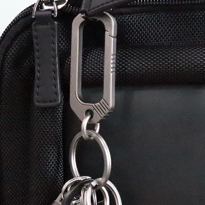 Titanium Key Holder Heavy Duty Quick Release Keychain Clip with Key Ring for Men and Women