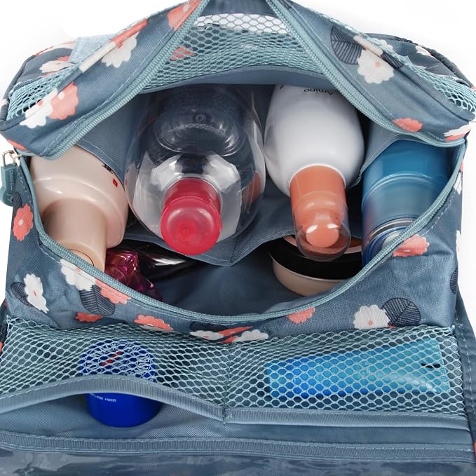 Narwey Small Hanging Travel Toiletry Bag for Women, Travel Bag for Toiletries, Makeup Bag Organizer Make Up Bags Cosmetic Bags for Girls