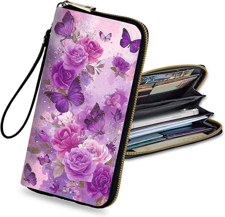 Wristlet Wallet for Women, RFID Blocking Phone Wallet, Large Capacity Zip Around Clutch, Fits iPhone 15 Pro Max, Travel Organizer Purse