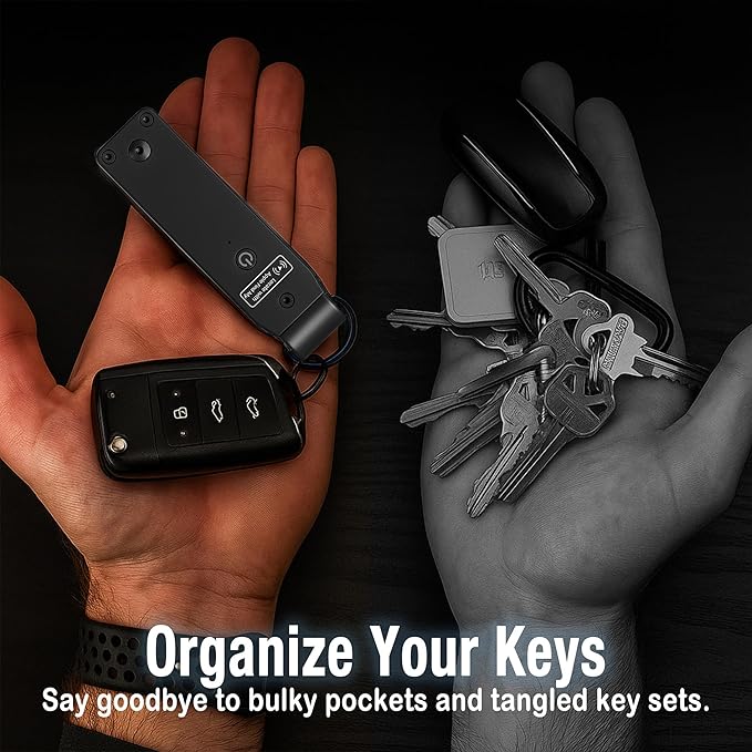 Richboyz Air Keychain for Outdoor Enthusiasts: Lightweight Aluminum GPS Tracker Key Holder for Men & Women