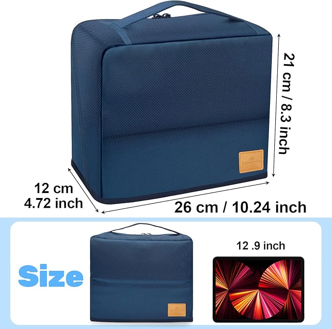 Lermende Travel Toiletry Bag for Men: Makeup Bag Toiletry Bag, Wide-open Pouch Purse Travel Essentials Toiletries Accessories Brushes (Blue)