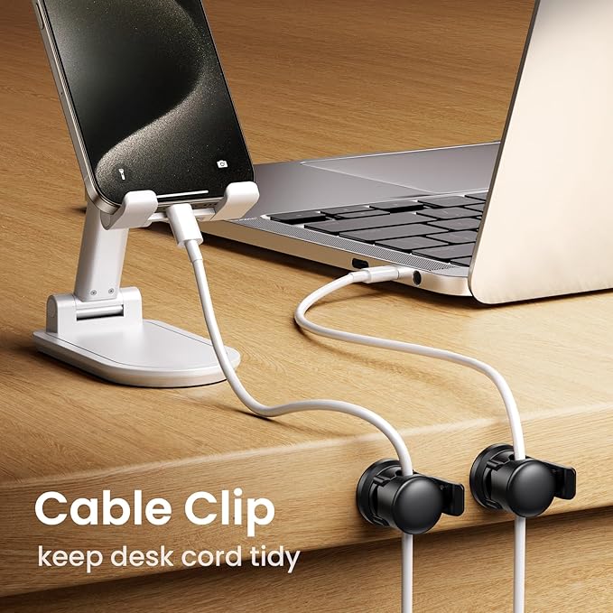 Cable Clips, 8 Pack Cord Organizer [Cable Smooth Adjustable] Adhesive Cable Management Wire Organizers for Cords, Phone USB Charger Cable Holder for Home Office Car Wall Desktop Nightstand
