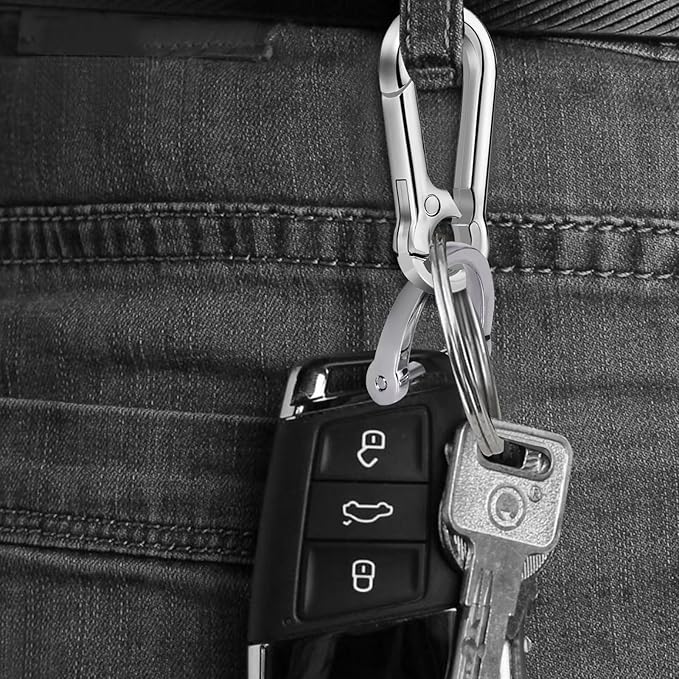 Zinc Alloy Key Chain 3 Packs Keychain Keyring Organizer Key Ring Holder Clip for Men and Women