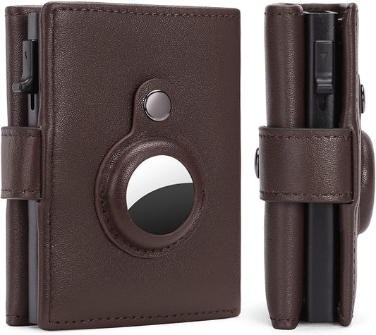 FALAN MULE Wallet for Men Genuine Leather AirTag Wallet RFID Blocking Credit Card Holder Minimalist Wallet with Gift Box
