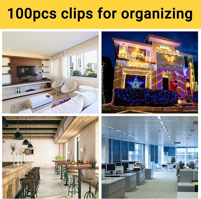 Segarty Cable Clips White, 100 PCS Small Self Adhesive Wire Ties Holder Adjustable Cords Organizer Clamps Ideal Cord Management for Hanging Tidying Wires for PC Desk Car Wall Office Home Outdoors
