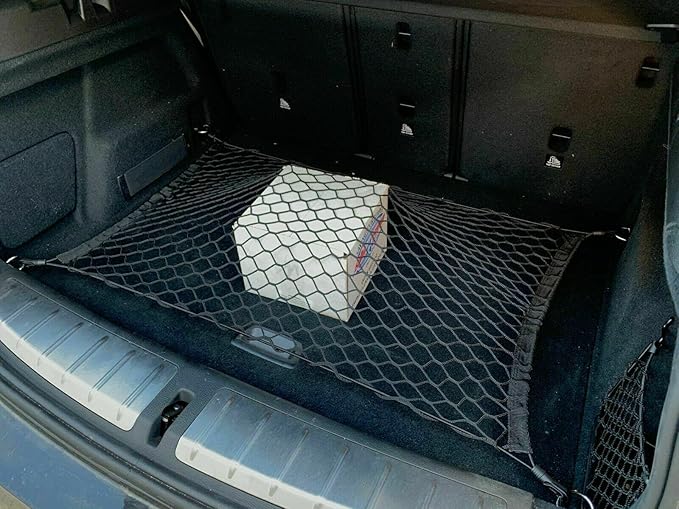 Rear Trunk Organizer Cargo Net for BMW X2 2018-2023 – Floor Style Cargo Net for SUV Truck - Premium Mesh Elastic Car Trunk Organizer Vehicle Carrier Storage – Compatible with BMW X2