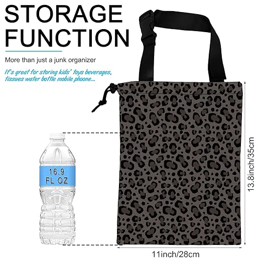 Car Garbage Bag Hanging Car Trash Can for Back Seat with Drawstring