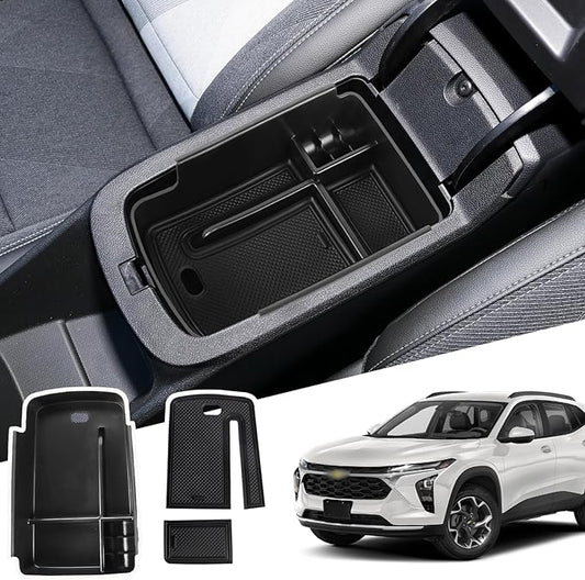 Center Console Organizer Tray Compatible with 2024 2025 2026 Chevy Trax and Buick Envista Armrest Storage Box Insert Storage Tray Secondary Interior Accessories