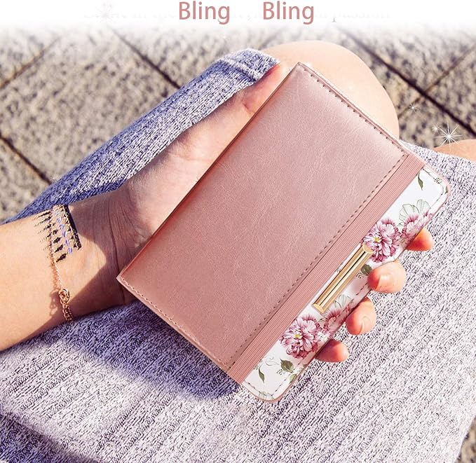 Passport Holder Cover Travel RFID Blocking Passport Cover Cute Slim Passport Wallet with Elastic Band for Women